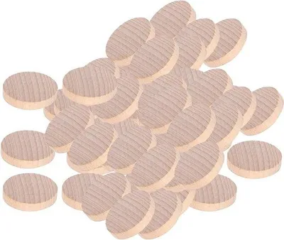 Image de Ornements en bois pour le bricolage : rondelles de bois décoratives de 3 cm