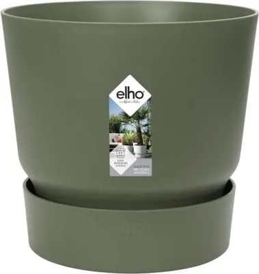Produktbild von Pflanztopf Elho Greenville Kunststoff Ø 47 cm H 43,3 cm laubgrün inkl. Untersetzer
