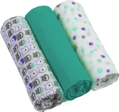 Produktbild von BabyOno Mullwindeln 3er Set - Mint