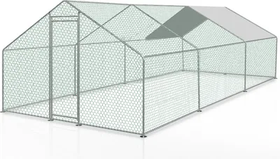 Immagine prodotto di TolleTour 3x6x2m pollaio pollaio galvanizzato gabbia per conigli casa per pollame tetto gabbia
