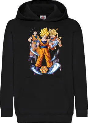 Obrázek produktu pro Dětská Mikina S Kapucí Dragon Anime Manga Ball Z Goku 01, 9-11 Jahr - 140 / Černá