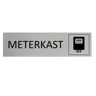 Produktbild von CombiCraft Aluminium Türschild mit Meterkast  165x45mm