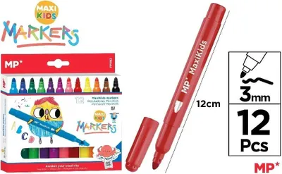 Immagine prodotto di Pennarelli Maxi Kids 12 colori