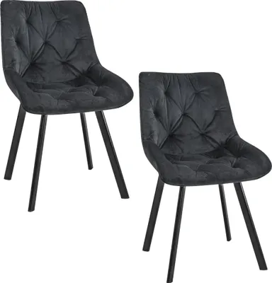 Produktbild von Akord 2Er-Set Stühle Schwarz 50X43X49 Cm