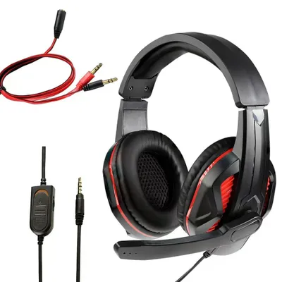 Obrázek produktu pro Stereo herní sluchátka pro Playstation 4 5 Sluchátka Mikrofon 3,5 mm XB1S PS4 PS5, sluchátka přes uši, mikrofon s potlačením šumu