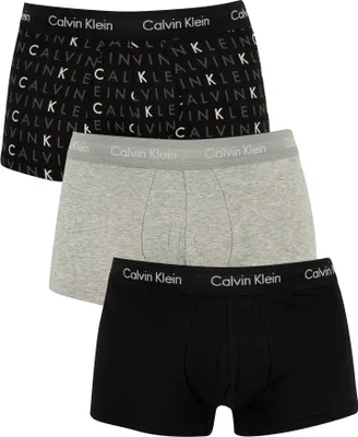 Produktbild von Calvin Klein Herren 3er Pack Low Rise Trunks, Mehrfarbig L