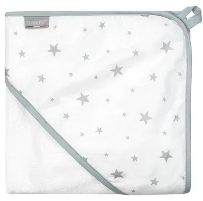 Image de Foulard à capuche Stella en coton et bambou - 75 x 75 cm - Blanc | par SEVIRA KIDS