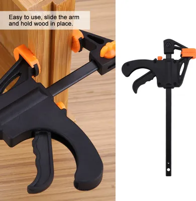 Produktbild von 4pcs 4inch Bar F Clamps Clip Grip Quick Ratchet Release Holzbearbeitung DIY Handwerkzeug Kit