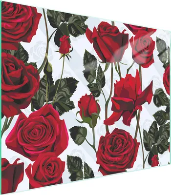 Immagine prodotto di Tagliere in vetro 52x40 rose