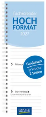 Produktbild von Tischkalender Hochformat Großdruck 2027