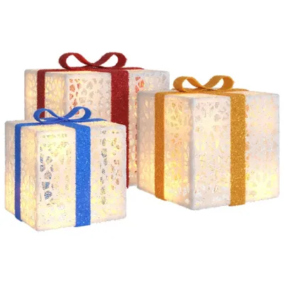 Image de Boîtes de Noël lumineuses 3 pcs 64 LED blanc chaud