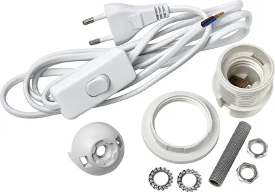 Produktbild von VBS Lampenanschlusskabel-Set E27 Weiß