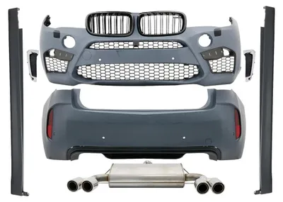 Produktbild von Bodykit für BMW X6 F16 2015-2020 X6M Design M-Paket Stoßstange Seitenschweller Auspuffanlage.