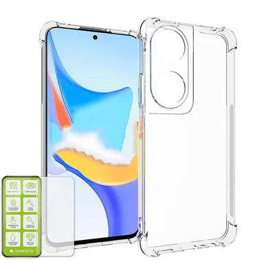 Produktbild von Für Honor X7b Schock TPU Case Transparent + 0,26 H9 Glas Handy Hülle Schutz