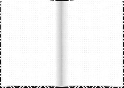 Produktbild von RNK Kladde black & white Rhombus A5 dotted 96Bl