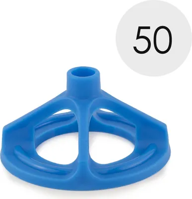 Produktbild von MidGard Mehrweg Nivelliersystem Fliesen-Verlegehilfe Nivellierset für Wand- und Bodenfliesen für Fugenbreiten 1 - 3 mm, 50 Stk. Zughauben Blau
