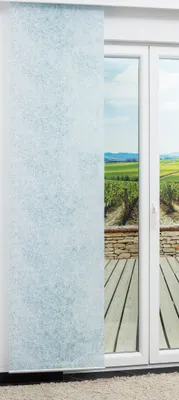 Produktbild von Lysel Schiebegardine Strukturia in Petrol, in der Größe (BxH) 60cm x 245cm