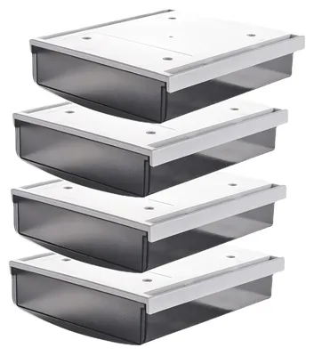 Imagen del producto de TUKA 4X 1,7L: Cajones para escritorio, dimensiones 21x18x5,4 cm, con adhesivo