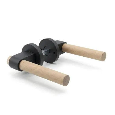 Produktbild von Türklinke Schwarz 1 Paar Modernes Design Türbeschlag Türgriff Kunststoff (PLA) Inkl. Montagematerial