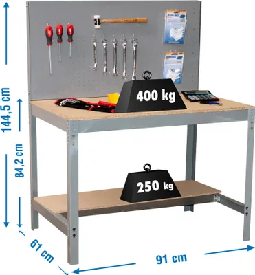 Produktbild von Simonrack Werkbank SIMONWORK BT2 grau 91,0 x 61,0 x 144,5 cm