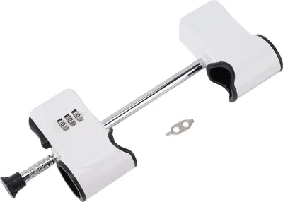 Image de Serrure à code à double porte, mot de passe à 3 chiffres, barre rétractable, acier allié, dispositif de verrouillage français pour la maison