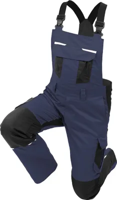 Produktbild von Qualitex Latzhose "iND" blau/schwarz 68