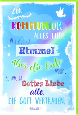 Produktbild von Kommunion - Karte mit Umschlag - Himmel mit Taube