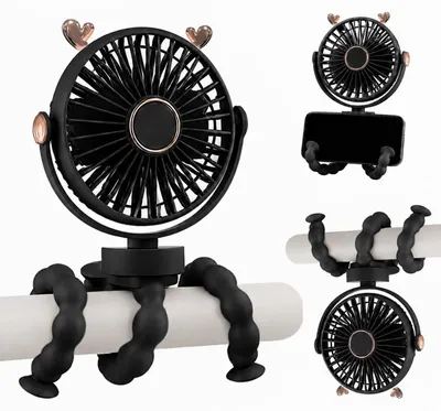 Obrázok produktu pre Prenosný ventilátor na kočík s 360 stupňovou rotáciou