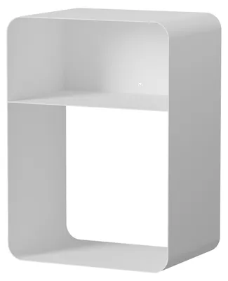 Produktbild von Stehender Nachttisch DAMIO aus Metall | Weiß| Metallbude, KI-generiertes Bild