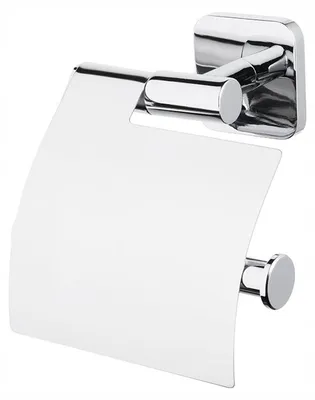 Produktbild von Bisk Toilettenpapierhalter mit Klappe Chrom Wandmontage