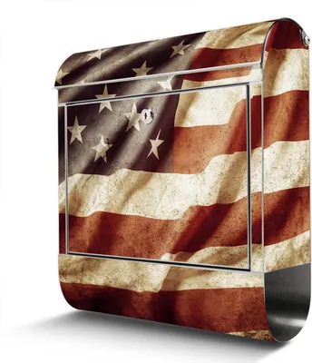 Produktbild von Edelstahl Briefkasten mit Zeitungsfach United States großer Design Postkasten rostfrei, A4 Einwurf [BKGE2 10776]