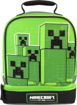 Produktbild von Minecraft - Brotzeittasche, Reißverschluss NS7303 (Einheitsgröße) (Grün/Schwarz)
