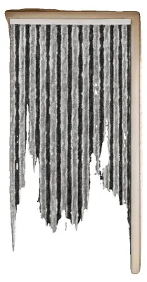 Image de Rideau anti-moustiques pour porte, fermeture magnétique, installation facile, couleur grise