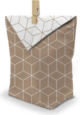 Produktbild von itenga 24x Geschenktüten 17x26cm Muster Geometrie + Klammern (T02)