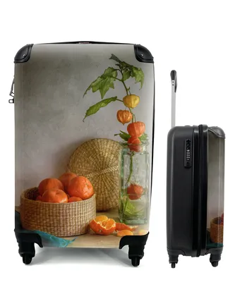 Produktbild von MuchoWow® Koffer Handgepäck Trolley Rollkoffer Kleine Reisekoffer mit 4 Rollen - Obst - Stilleben - Pflanze - Cabin Size < 55x40x23 cm & 55x40x20 cm - Fotokoffer - Kabinenkoffer - Boardgepäck - Reise-Box - Reisekoffer - Reisegepäck - Koffer mit Bild - Trolley für Kinder