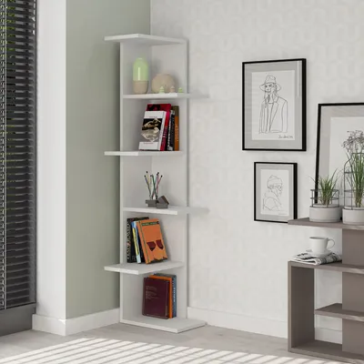 Produktbild von Skye Decor, Saso- Saso HMS, Weiß, Bücherregale, 141x37x24 cm, 100% Melaminbeschichtete Partikelplatte