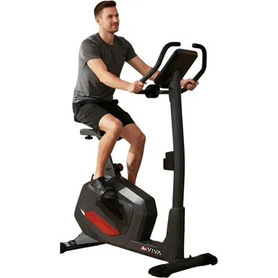 Produktbild von Heimtrainer Ergometer AsVIVA H22 Fitnessbike leise mit Bluetooth App Widerstand für Zuhause schwarz