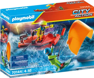 Produktbild von PLAYMOBIL City Action 70144 Seenot: Kitesurfer-Rettung mit Boot