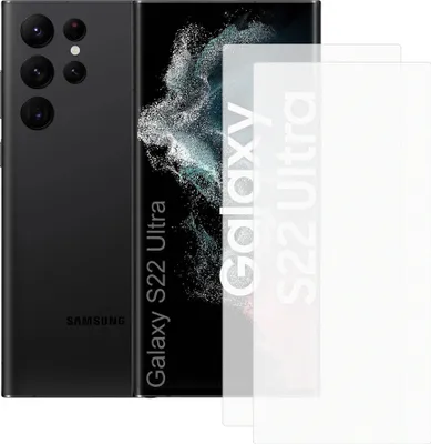 Produktbild von Zwei Stück (2x) Display-Schutzfolie Displayschutz-Glas 9H Glas für Samsung Galaxy S22 Ultra