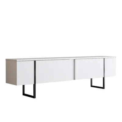 Produktbild von Skye Decor, Luxe Set - White, Black, Wohnzimmer, Wohnzimmermöbel-Set, Weiß, 180 x 47 x 30 cm