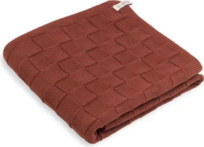 Produktbild von Knit Factory Ivy Premium Strickbadetuch - Rost - 90x180 cm