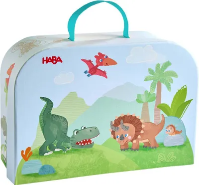 Produktbild von HABA Kleinkindwelt Spielwelten Spielwelt im Koffer Dinosaurier 2014170001