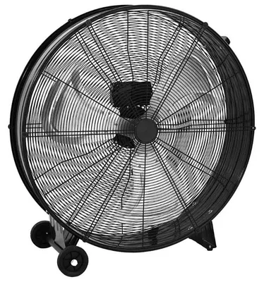 Produktbild von Industrie-Trommelventilator - Bodenventilator 77 cm - 3 Geschwindigkeiten - Schweres Stahl-Aluminium-Gestell - Verstellbare Neigung - 187,7 W