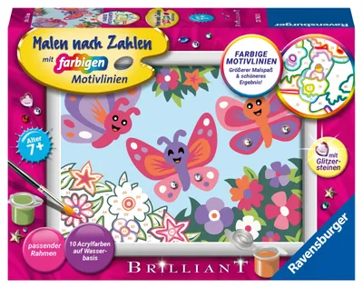 Obrázok produktu pre Malen nach Zahlen - Fröhliche Schmetterlinge