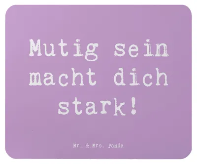 Produktbild von Mr. & Mrs. Panda Mauspad Spruch Angst überwinden - Lavendeltraum - Geschenk, Herausforderung, Ängste, Mousepad, Selbstbewusstsein, Mutmacher, Hoffnung, Mouse Pad, gummi