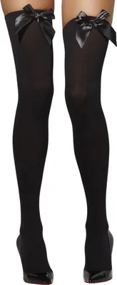 Produktbild von Smiffys - Halterlose Strümpfe für Damen SM253 (Einheitsgröße) (Schwarz)