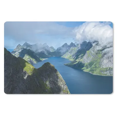 Produktbild von MuchoWow® Mauspad Mousepad Blick über die Fjorde in Norwegen 27x18 cm - Mousepads - Maus Mat - Pad - Mausunterlage - Büroartikel - Desk Matten