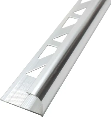 Produktbild von Dalsys Fliesenschiene Viertelkreisprofil Aluminium (eloxiert) Silber matt 2,5m x 8mm, Rundprofil Halbrundprofil