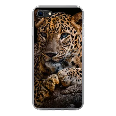 Produktbild von MuchoWow® Handyhülle Schutzhülle Hülle für iPhone 7 Wildtiere - Panther - Porträt - Schwarz - Tiere Silikon Softcase Handy Hülle - Kartenhalter