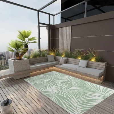 Produktbild von Outdoor Teppich ARAKIL in Grün 120x180 cm aus PP